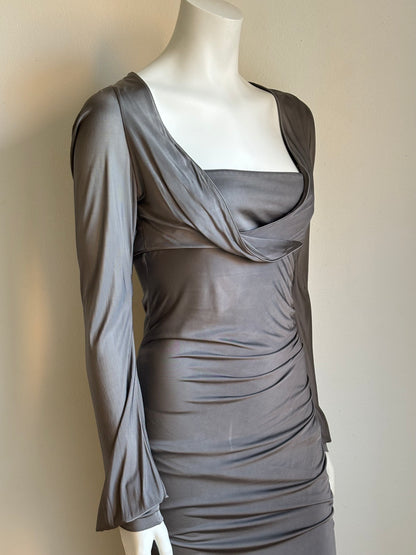 Gucci Fall 2005 Grey Draped Jersey Dress