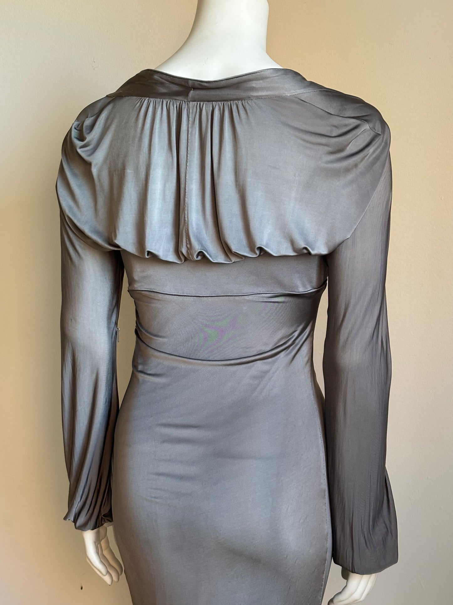 Gucci Fall 2005 Grey Draped Jersey Dress
