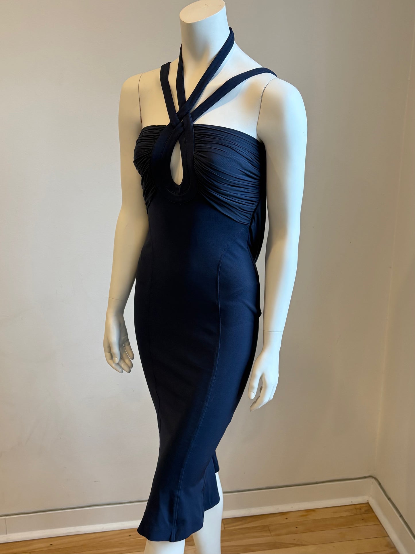 Versace SS2006 Navy Dress