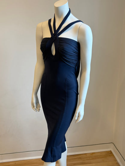Versace SS2006 Navy Dress