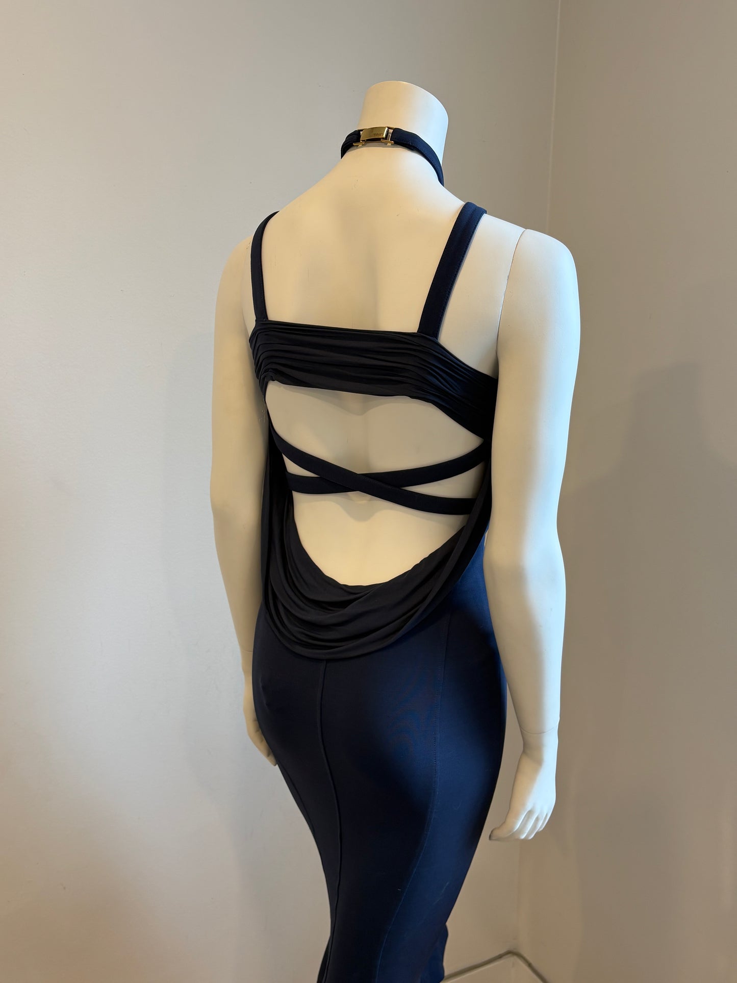 Versace SS2006 Navy Dress