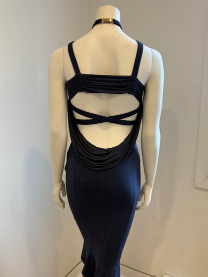 Versace SS2006 Navy Dress